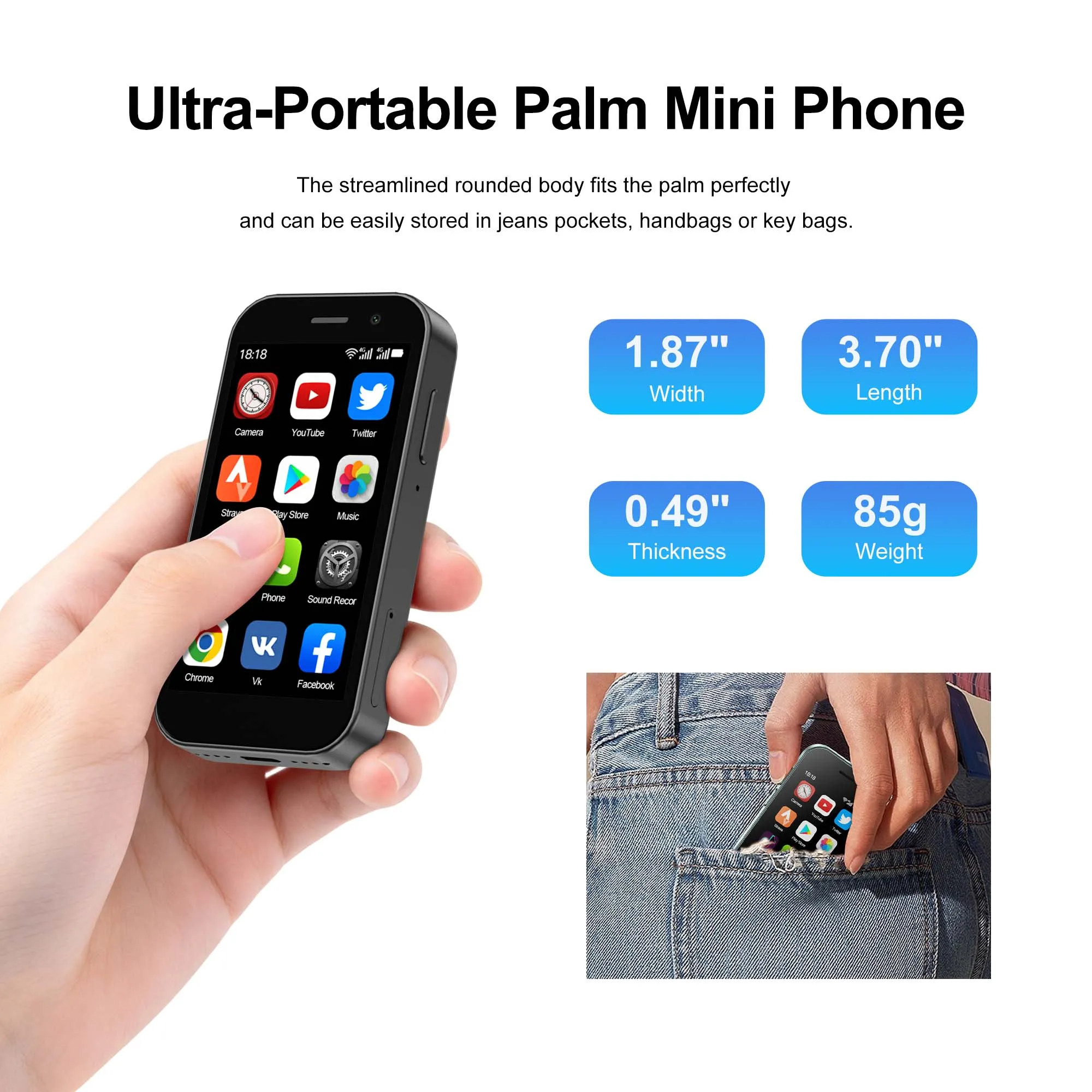 SERVO KING9000 4G Mini Smartphone Android 10 2GB 16GB Dual SIM Face Unlock GPS WiFi Play Store 3.0