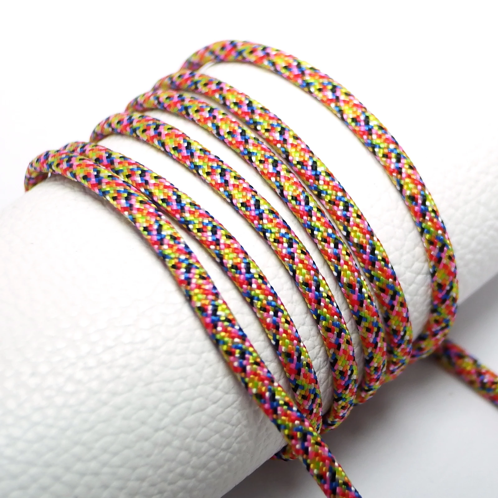 4mm Drawstring Rope, Multicolor Braided High strength Wear-Resistant Rope, Shoelace Belt Making，DIY Paracord Cord