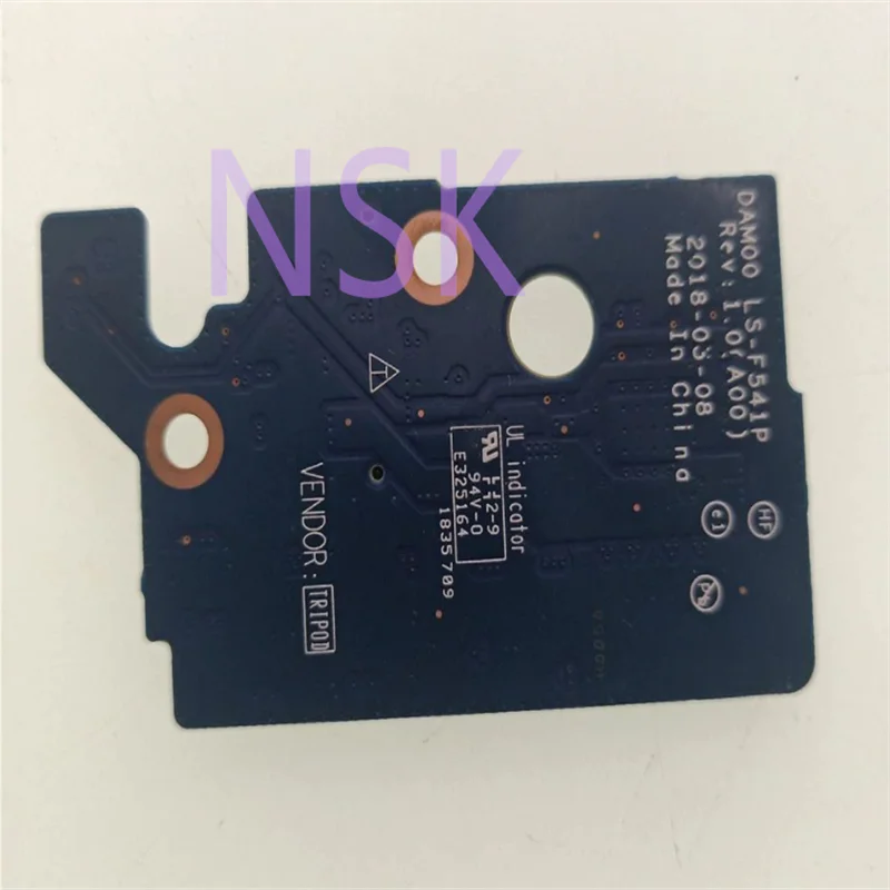 Original FOR  Dell XPS15 9570 Precision 5530 M5530 Audio Jack Board LS-F541P 0WD50F WD50F fous