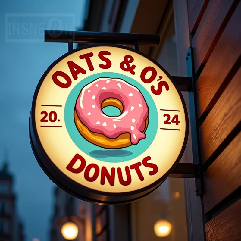 Custom Round Acrylic LED Light Box for Storefronts Waterproof Double Sided Eye Catching Display Sign