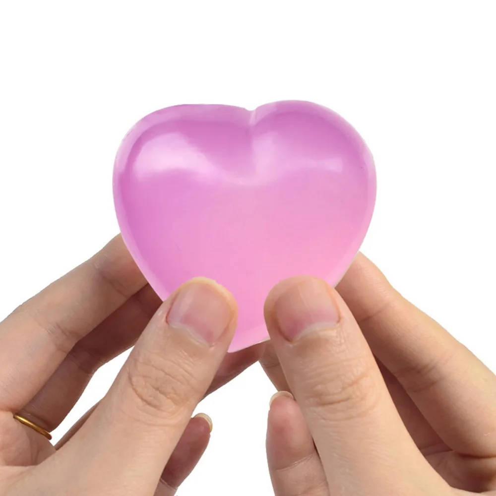 Cute Change Color Heart Squeeze Toy Anti-stress Vent Ball Slow Rebound Relieves Stress Fidget Toys for Kids Girl and Adults Gift