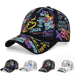 Unisex listowy drukowanie Graffiti Snapback czapki baseballowe wiosenny i jesienny regulowany kapelusz przeciwsłoneczny czapki na co dzień