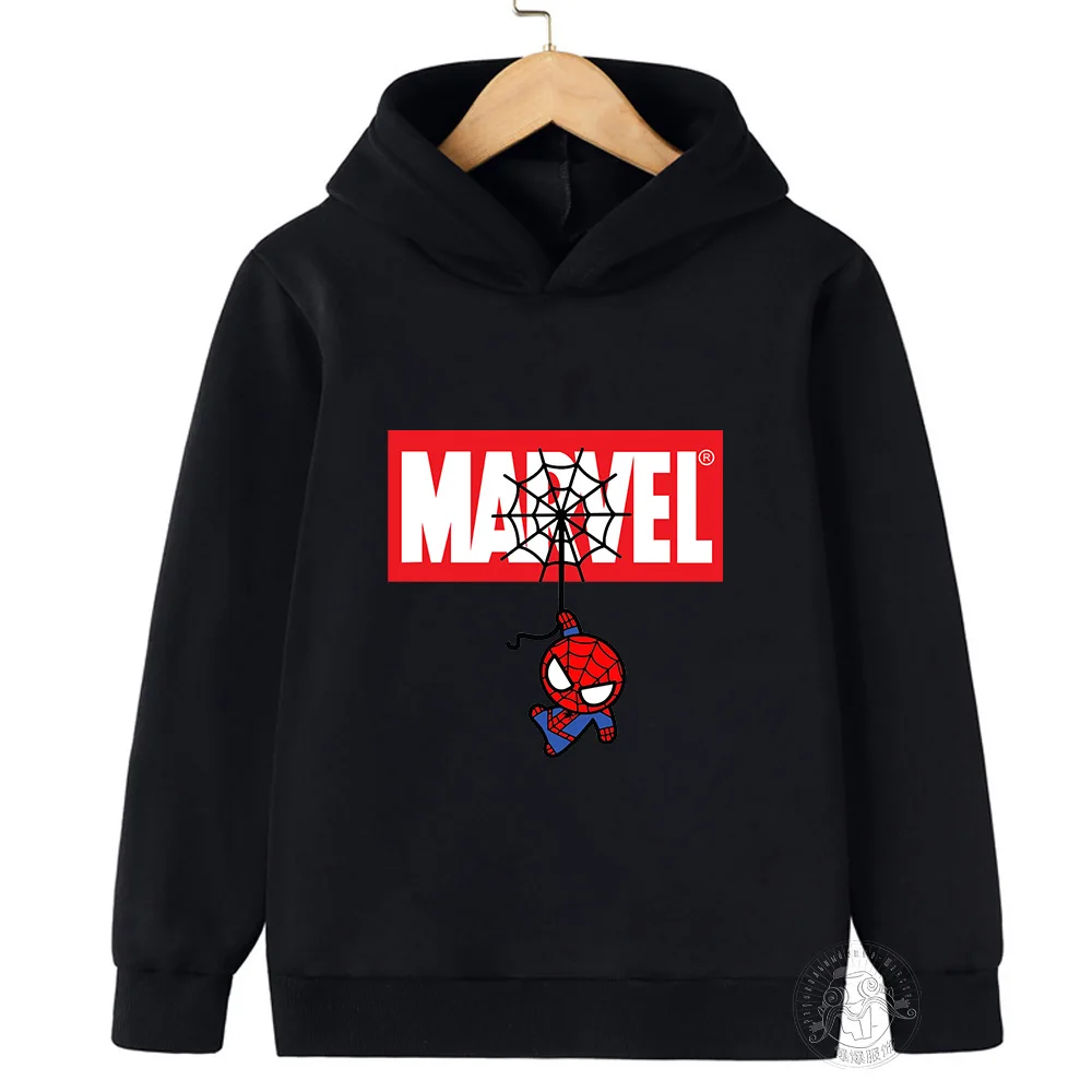 Sudadera con capucha de Spider-Man para niños, ropa para niñas, ropa de moda para bebés, Tops deportivos cálidos para otoño, regalos de temporada de regreso a la escuela para primavera