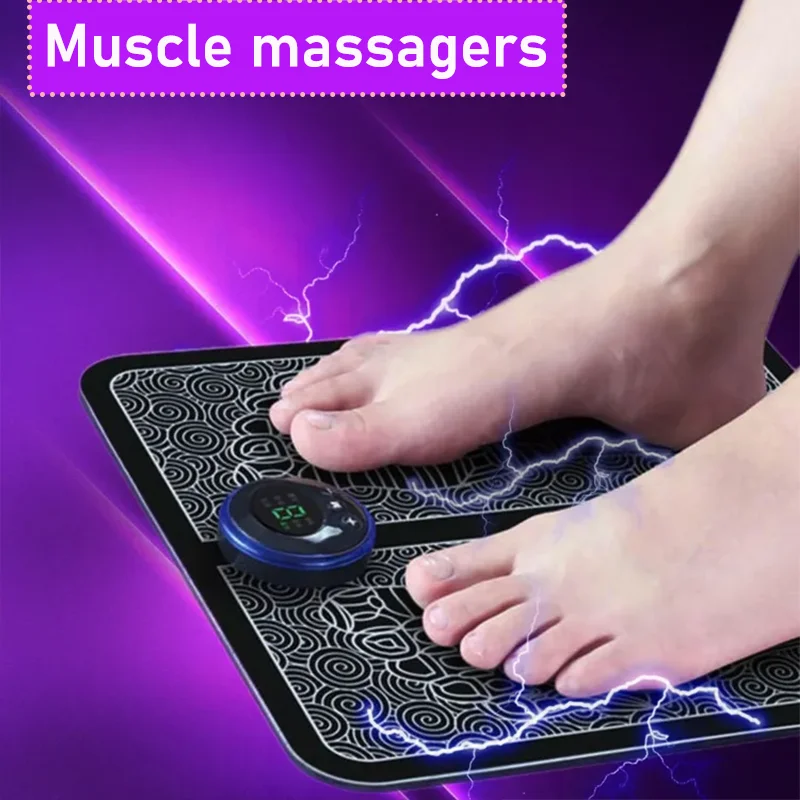 

Electric EMS Foot Massager Pad Electrical Muscle Stimulation Foot Massager USB Charging Portable