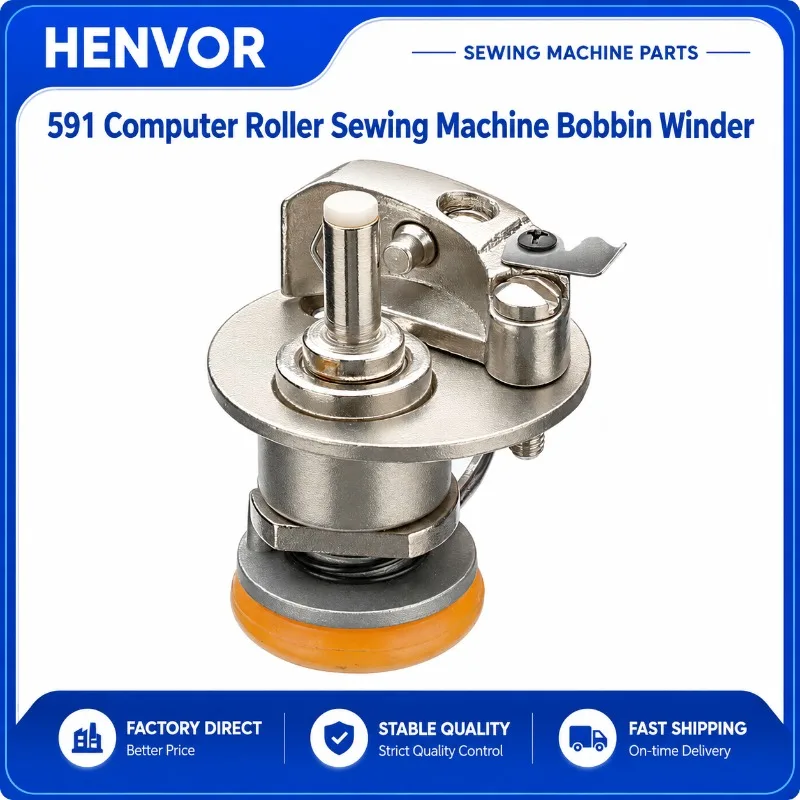 HENVOR Computer Roller Winding Machine Parts for 591 592 Industrial Sewing Machine Automatic Thread Winding Accessories