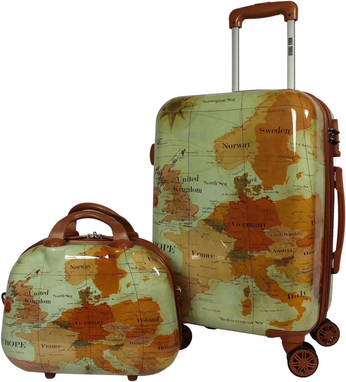 

Expandable 2-Piece Carry-On Spinner Luggage Set with TSA Lock for Europe Travel, Durable and Lightweight