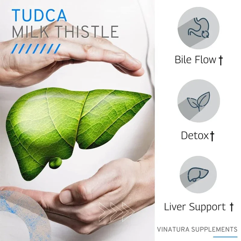 Tudca Milk Thistle 1250mg - Liver Support, Liver , Antioxidant System, Bile Salt Supplement, 60 Vegetarian Capsules