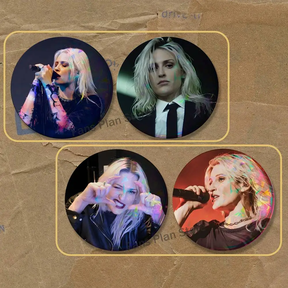 E-Emily Armstrong Guitarist Brooches For Backpack Accessories 25,32,44,58,75mm Round Enamel Pins 2-piece Set Cartoon Anime Badge