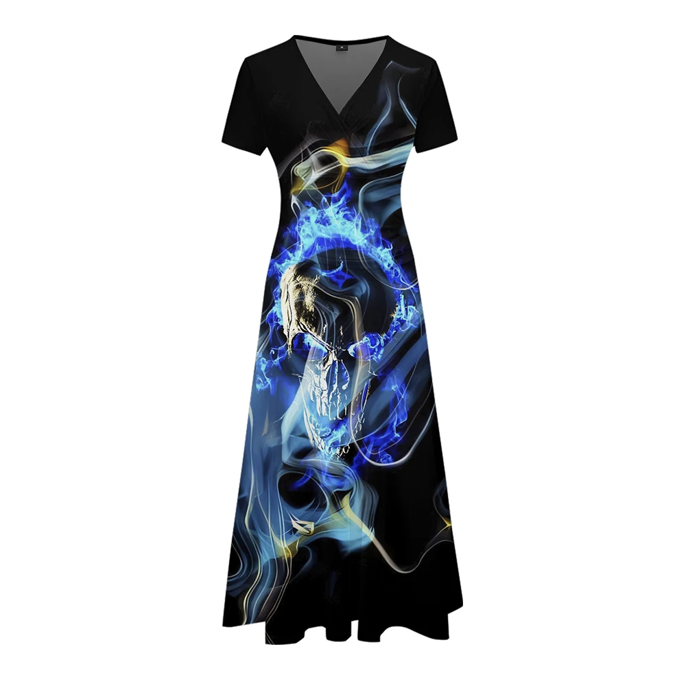 Sommerkleid V-Ausschnitt A-Linie Kleider Streetwear Mode Frauen Kleid stilvolle Party Abendkleider elegante Robe trend ige Mädchen Vestido