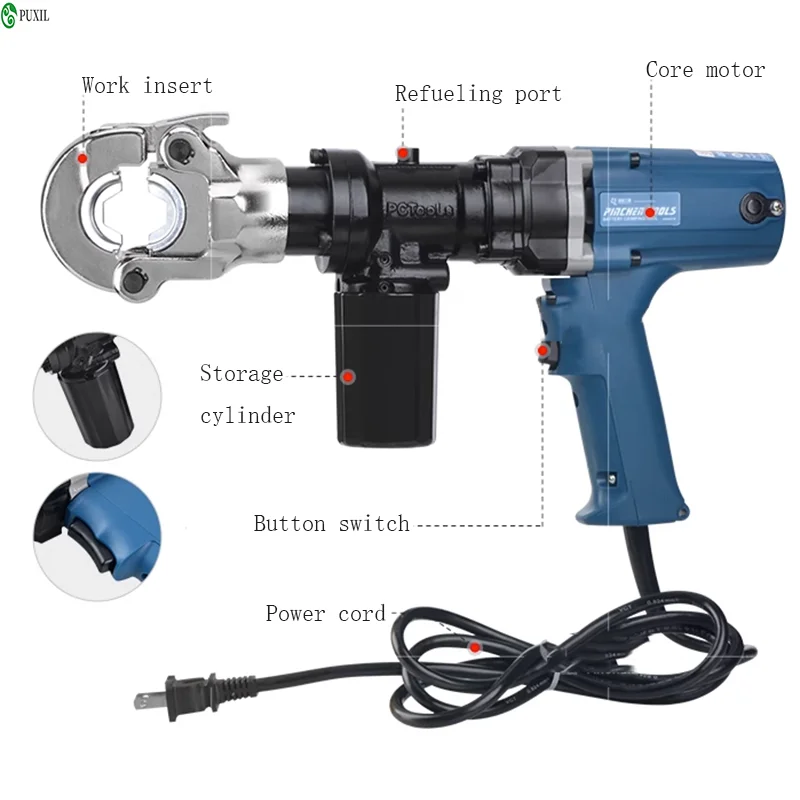 คีมไฮดรอลิกไฟฟ้า CRIMPING LBo-300 ทองแดงอลูมิเนียม Nose Terminal CRIMPING ลวด 10-400 M ขนาดเล็ก Plug-in 220V