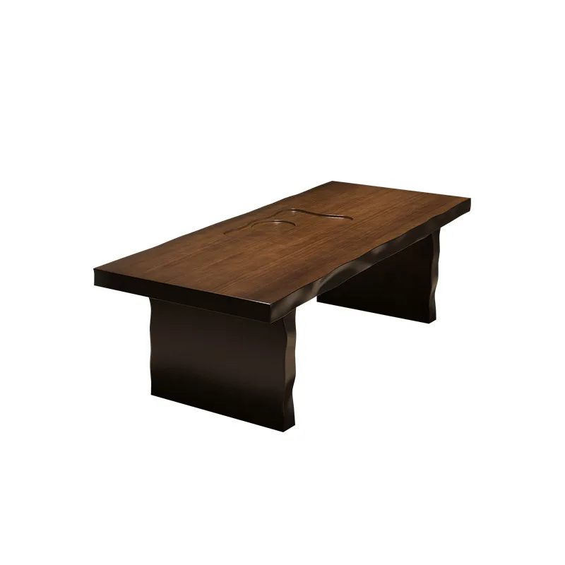 

New Chinese tea table, solid wood office large board tea table, household zen tea table