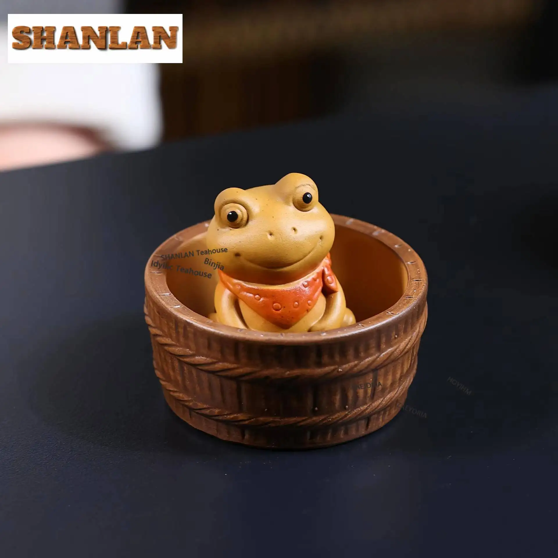 

Purple Clay Frog Bath Basin Tea Pet Retro Tea Games Tea Figurine Play Toys Tea Statue Ornaments Chinese Tea Set Collection Gifts