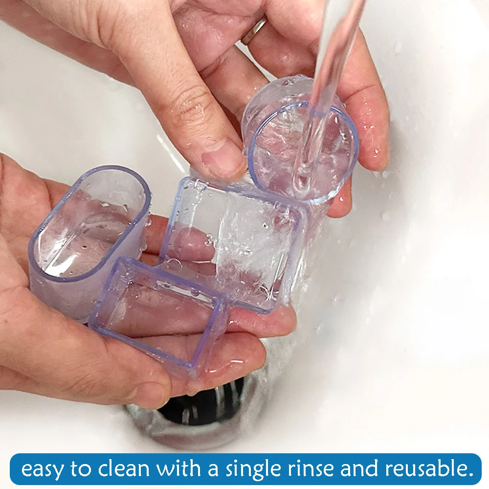 1-100Pcs Transparent PVC Chair Leg Cover Square/Round Non-slip Furniture Feet Caps Furniture Leveling Feet Hole Plug Dust Cover image 2