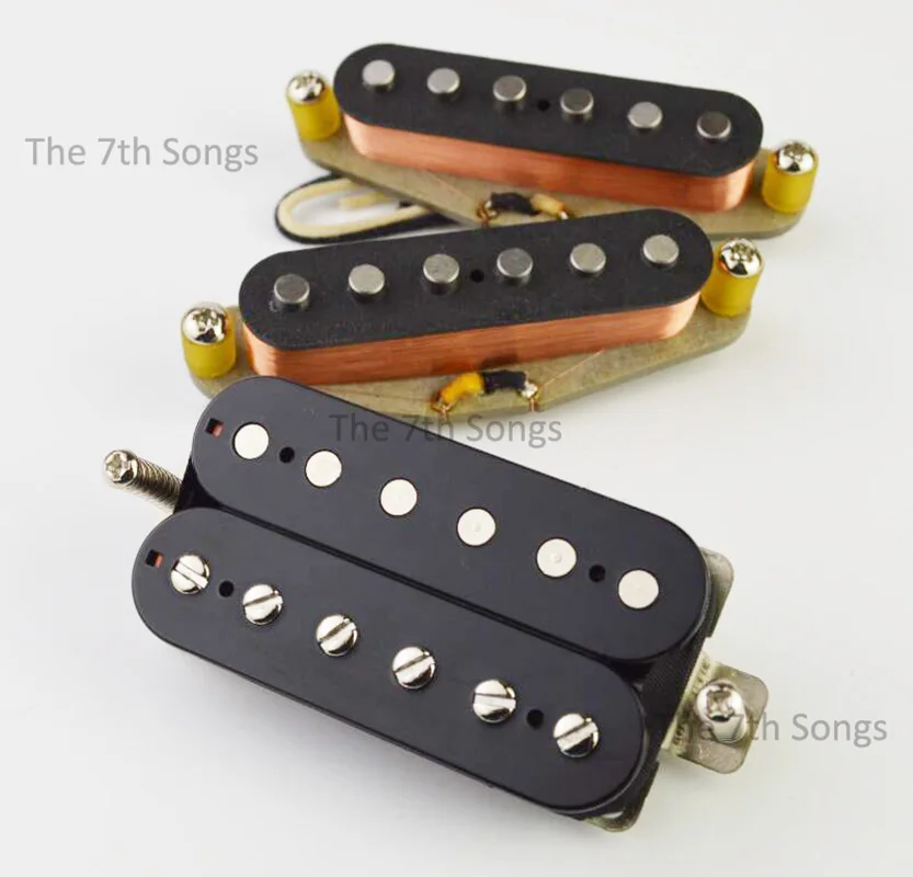 HSS S*hr V70 Neck / Middle 5.8K SSV Bridge 9.2K Handwound Alnico 5 Electric guitar Vintage Humbucker Bridge black Open Pickup