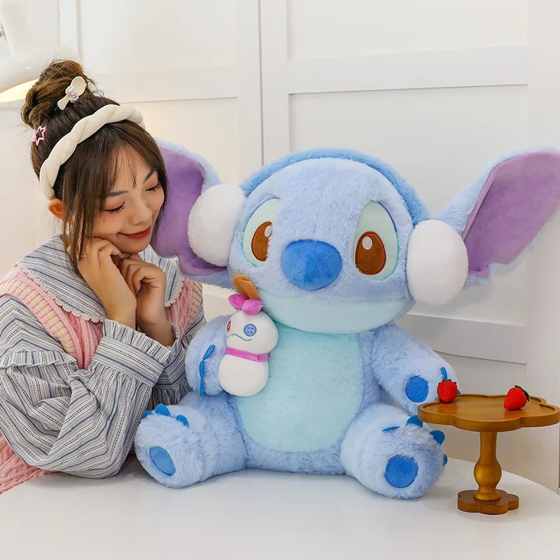 Invierno Navidad abrazo Scrump Stitch muñeca al ras Dsiney lienzo Anime estrella bebé suave niña corazón niñas muñeca regalo de cumpleaños juguete