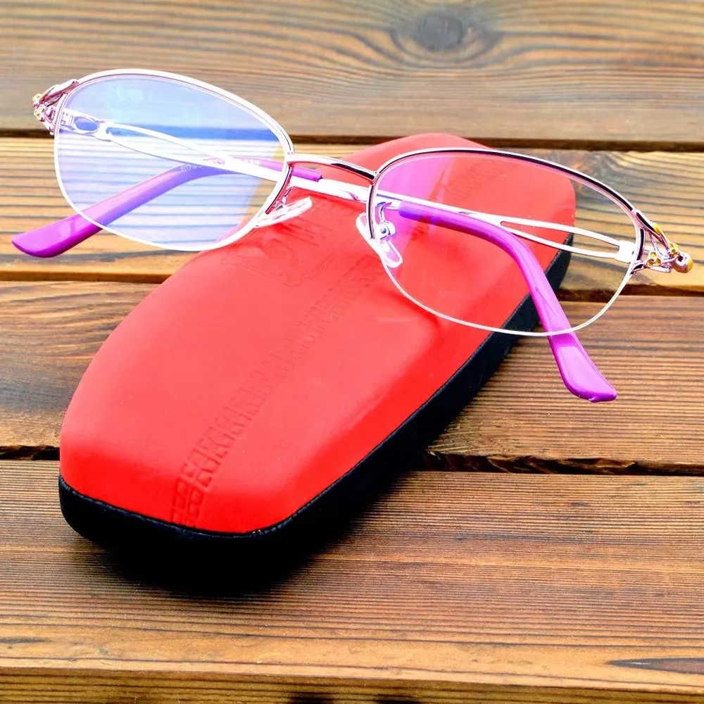 

Clara Vida Fashionable Lightweight Reading Glasses Women Visual Clarity Half Rim Reading Glasses Men +0.75+1+1.5+2+2.5+3+3.5+4