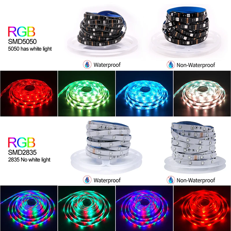 5V USB Led Strip Lights RGB 5050 Multi Color Bluetooth Remote Control strips Light per TV retroilluminazione Decor Room lampade Decorative