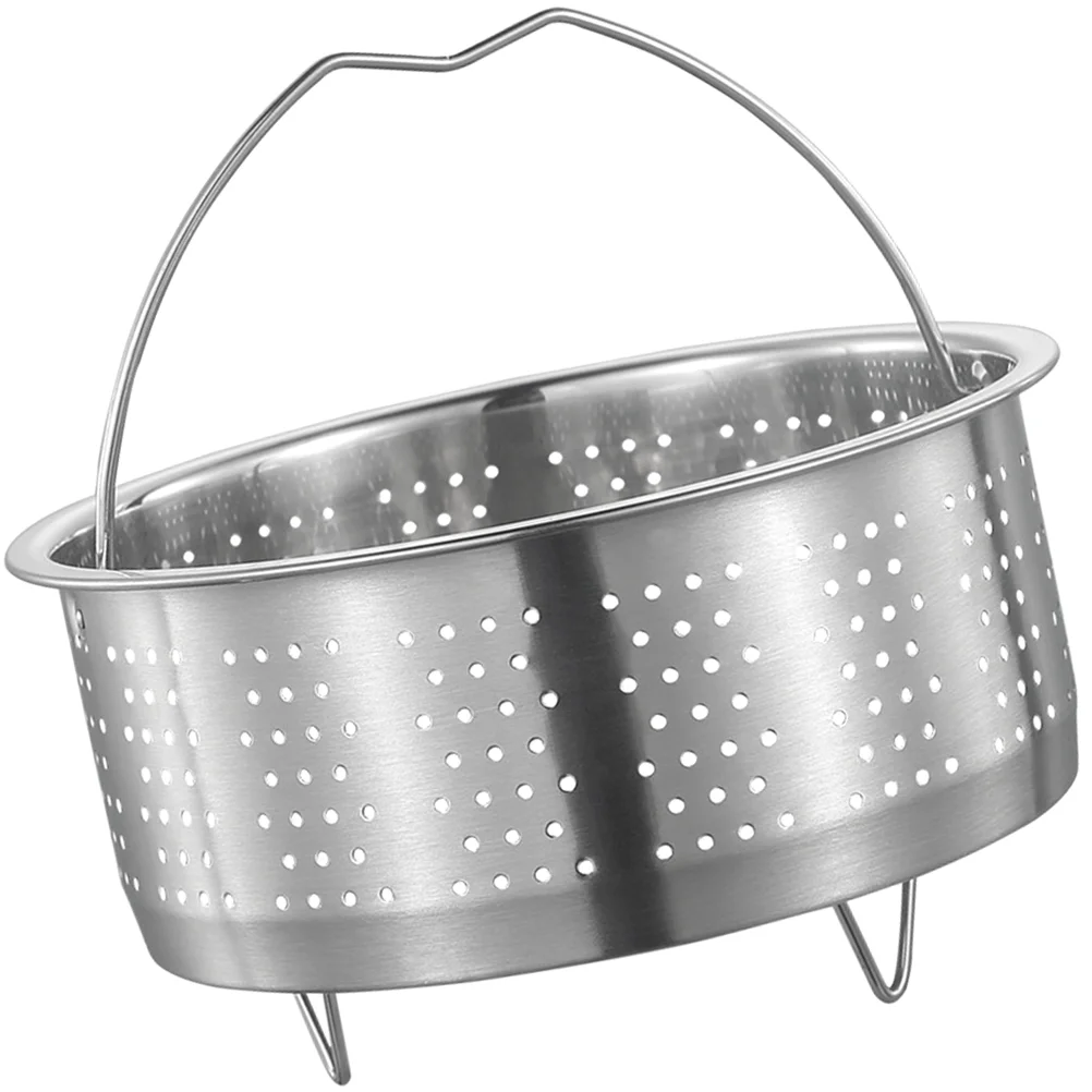 Stainless Steel Rice Steamer Drainable Vegetables Steaming Stand Sink Strainer Supply Deep Fryer Pot Tray