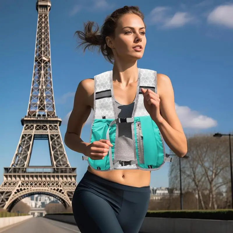 

Reflective Running Vest Hydration Water Chest Pack Lightweight Running Water Bottle Storage Vest With Phone Holder Cycling Vest