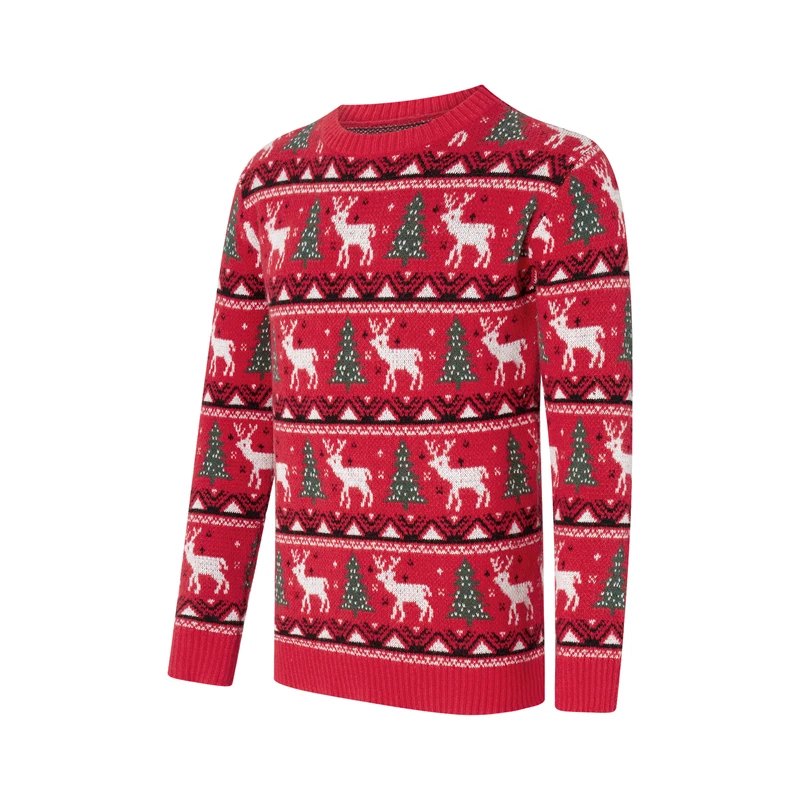 Matching Family Christmas jersey Sweaters Snowflakes Knitted Sweaters Long Sleeve Round Neck Reindeer Pullovers Knitted Tops