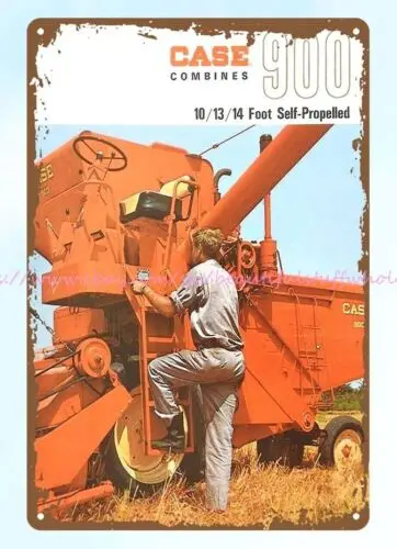 1965 J I CASE SELF-PROPELLED COMBINE agriculture farming metal tin sign decor