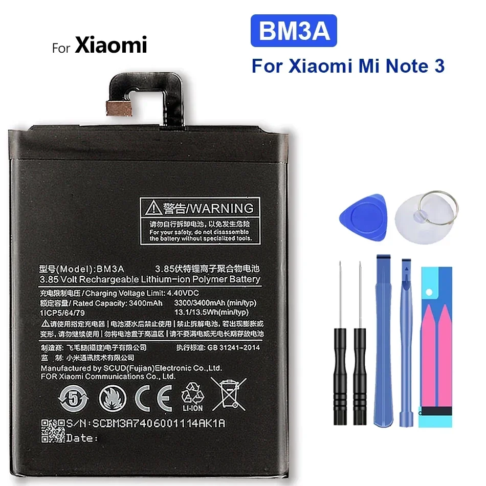 Battery for Xiaomi Note 7, 10, 10T Pro, Note3, Redmi Go 5, Mi 6X, A2, 2, 3, 5, 6, 8 Lite, CC9e, K30i Max, BN46, BN47, 48, 49, 5