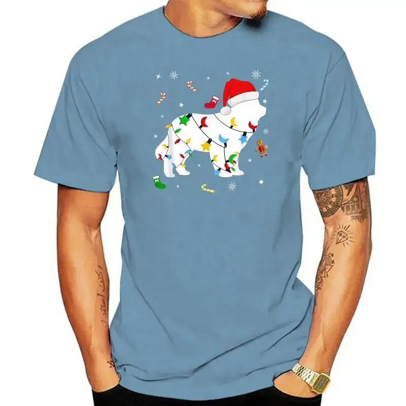 Lover T-shirt-men's T-shirt-black gift cute dog Christmas lights newmail.com land