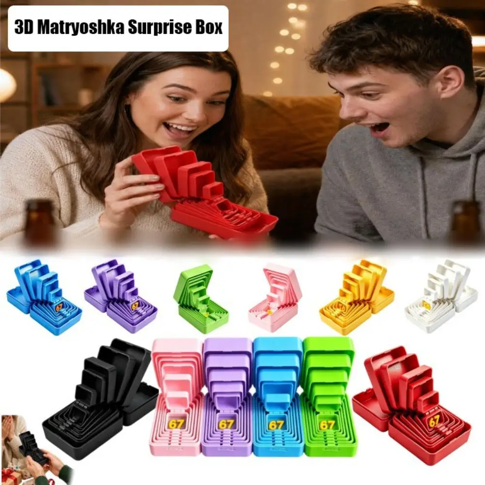 67 3D Printed Jewelry Storage Box Matryoshka 7-Layer Multifunctional Jewelry Storage Surprise Gift Decorative Matryoshka Box