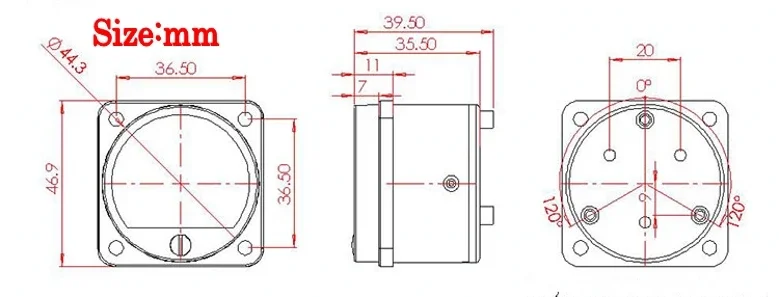 2 قطعة 45 مللي متر كبير VU متر مكبر صوت استيريو مجلس مؤشر المستوى قابل للتعديل مع سائق