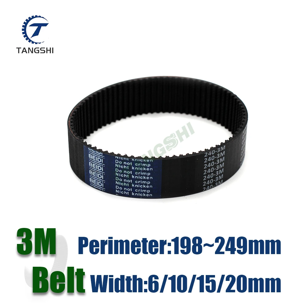 

HTD 3M Closed Loop Timing Belt width6/10/15/20mm Length198/201/204/207/210/213/216/219/222/225/228/231/234/237/240/243/246/249mm