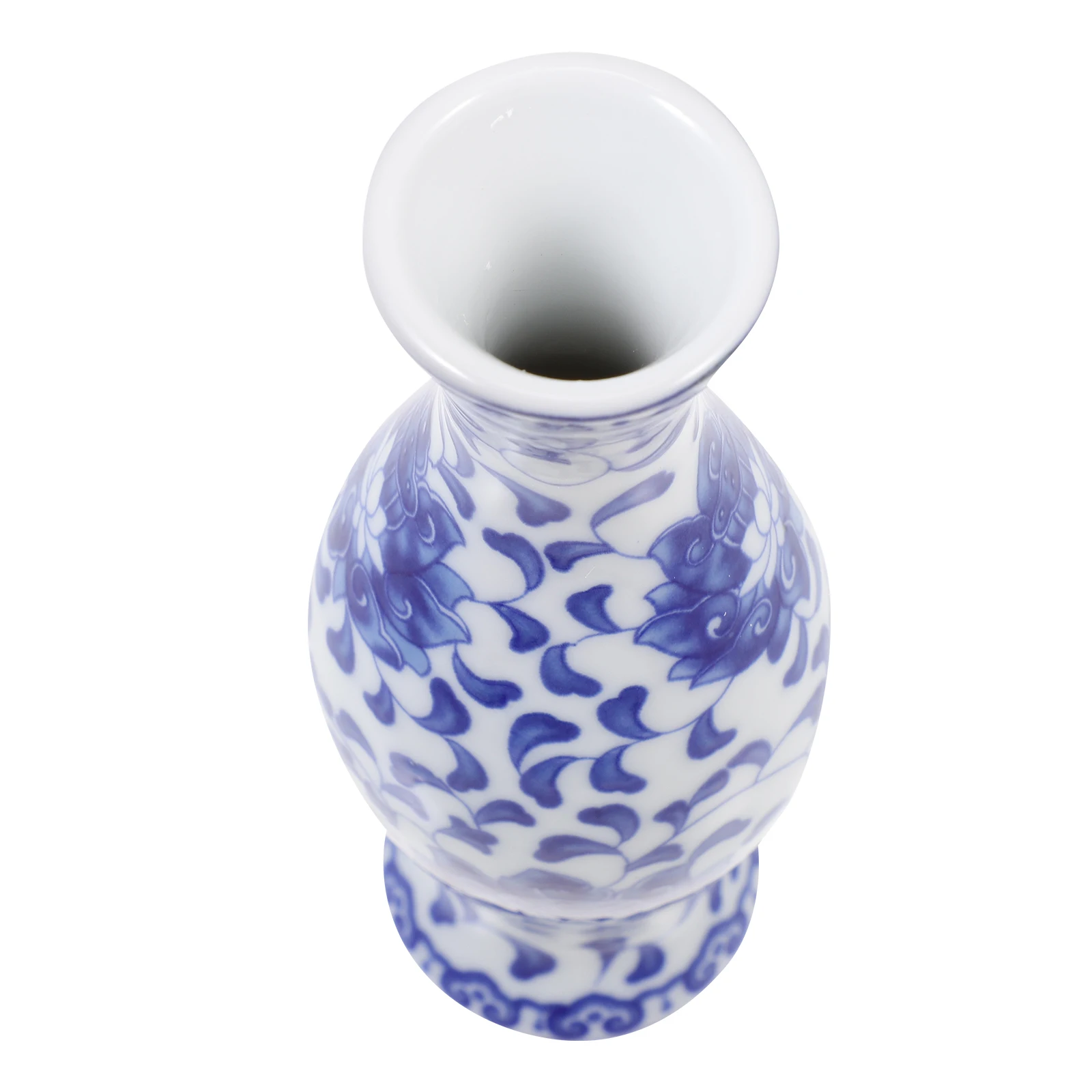 

Blue and White Ceramic Vase Miss Flower Oriental Ceramics Large Centerpiece