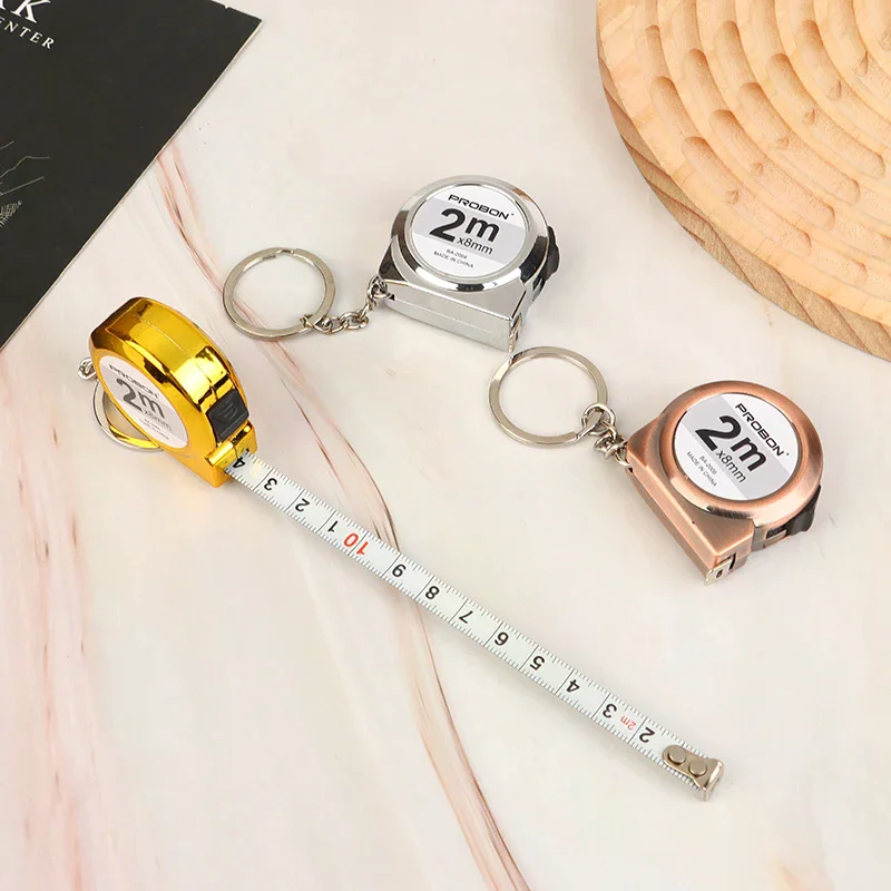 Mini Small Portable Tape Measure Portable Key Chain 2 M Ruler Household Steel Tape Measure