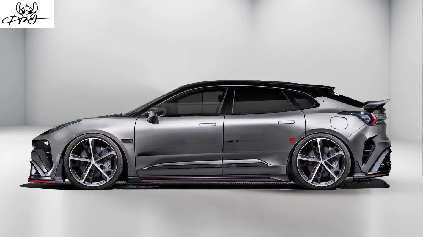 Manufacturer Body Kit 2021 New Pp Material Side Skirt Front and Rear Bumper Kit for Zeekr 001