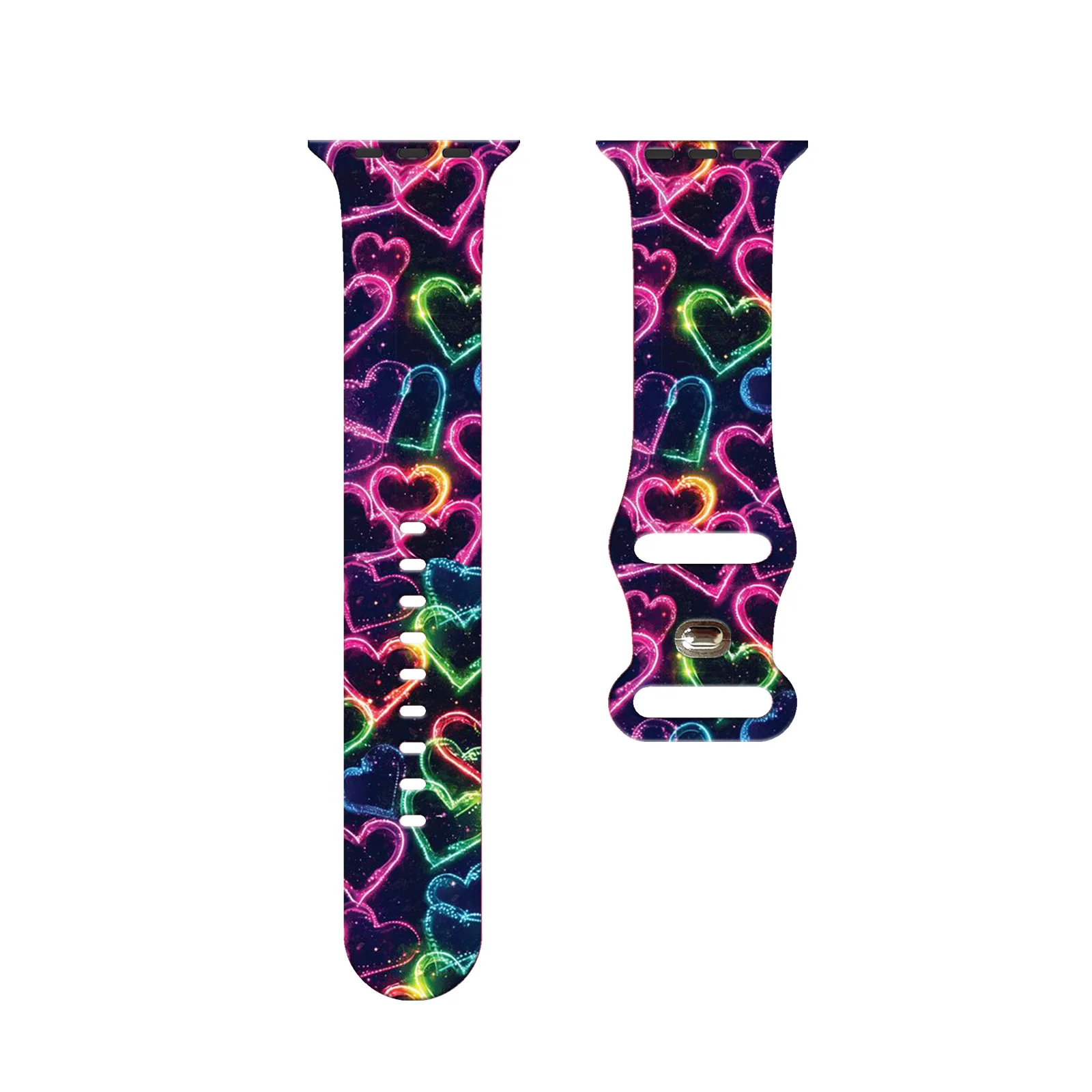 

"Heartbeat Series Printed Strap for Apple Watch 46mm 45mm 42mm 40mm Watchband Replaceable Bracelet for iWatch 10 9 8 7 Band