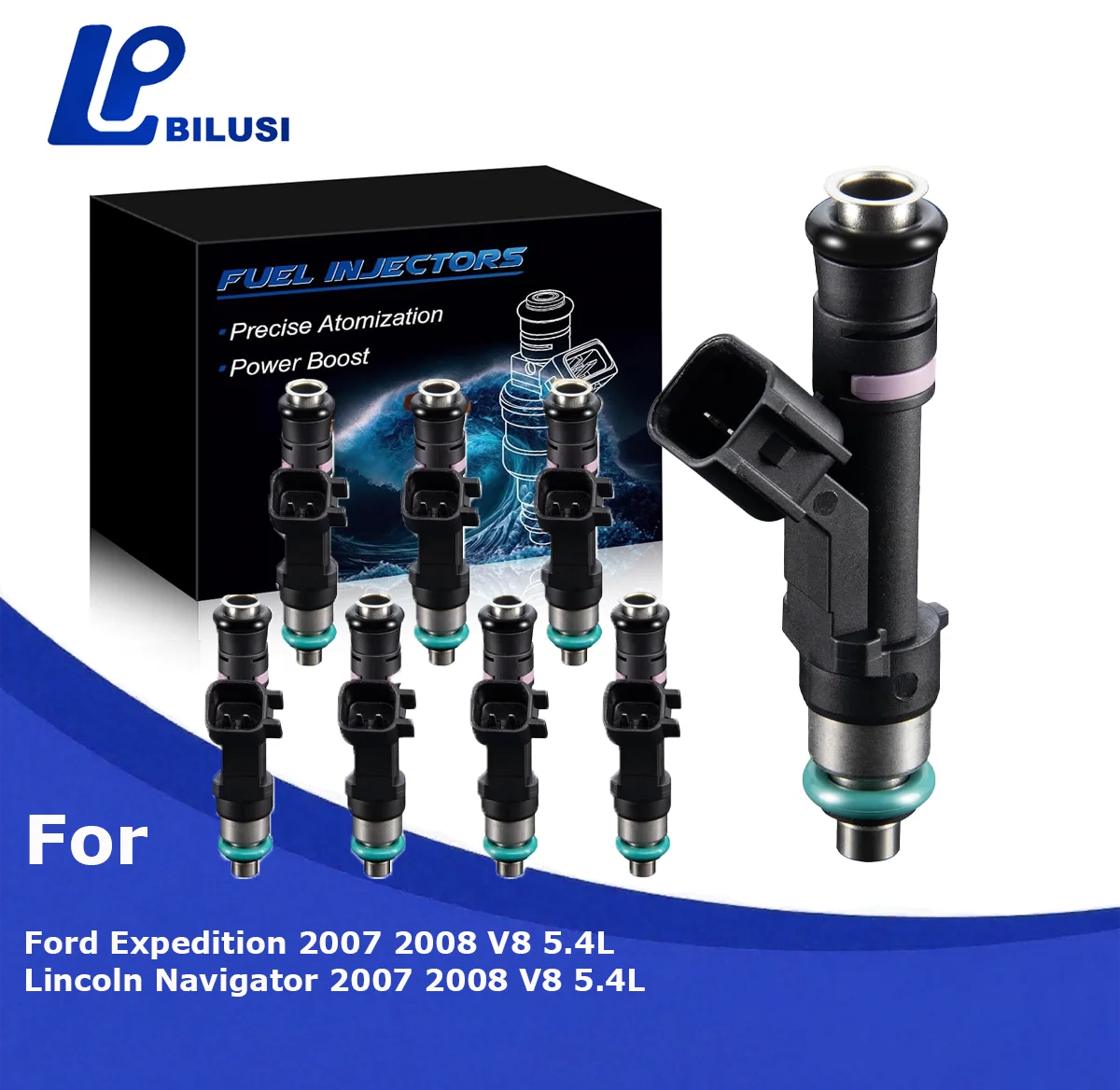 

Bilusi 0280158140 Fuel Injectors for Ford Expedition for Lincoln Navigator 2007 2008 5.4L V8 FJ1008 800-2044N CM-5145 7L1Z9F593B