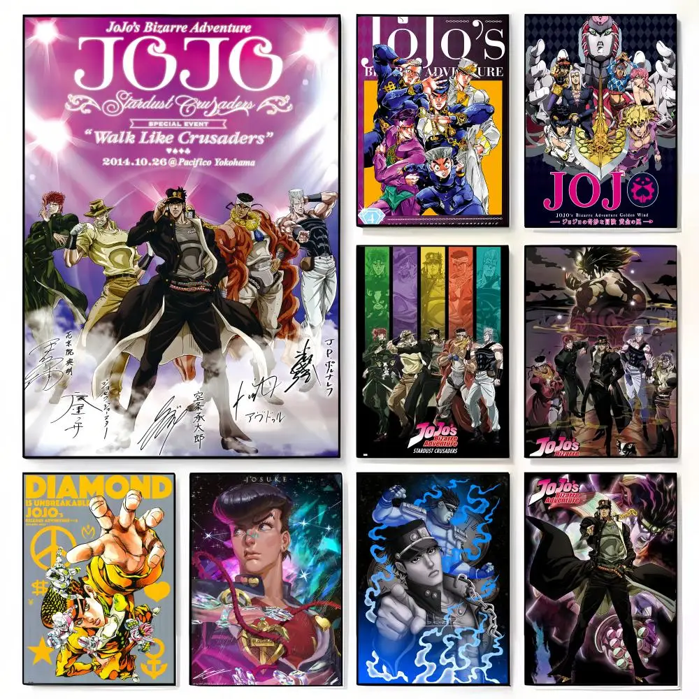 Anime J-JoJos Bizarre Adventure Poster Decorative Wall Art for Living Rooms, Bedrooms, Bars & Cafés, Stylish Home Décor Gift