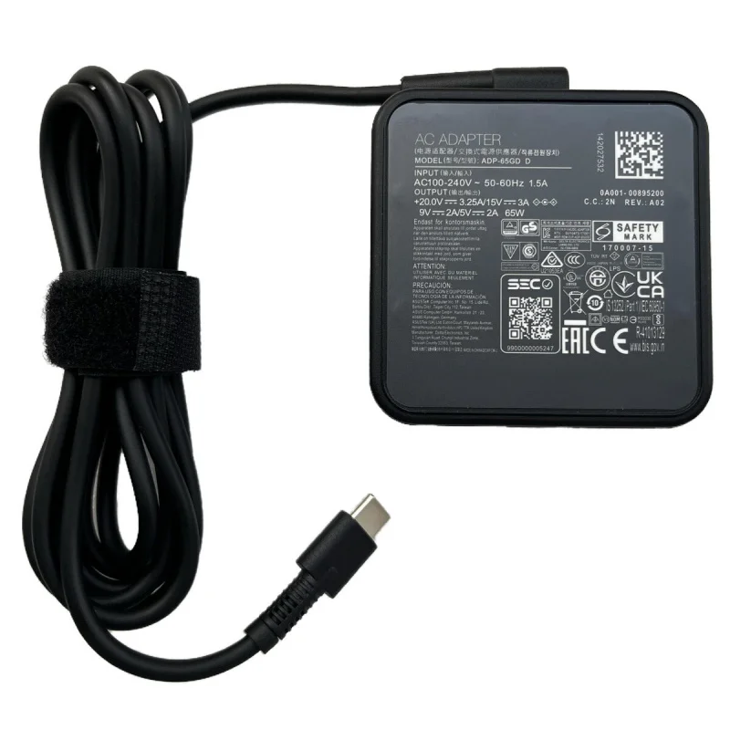 WD+65W Type-C AC Adapter Charger For MSI Prestige 13 AI Evo A1MG-048AU A1MG-047AU