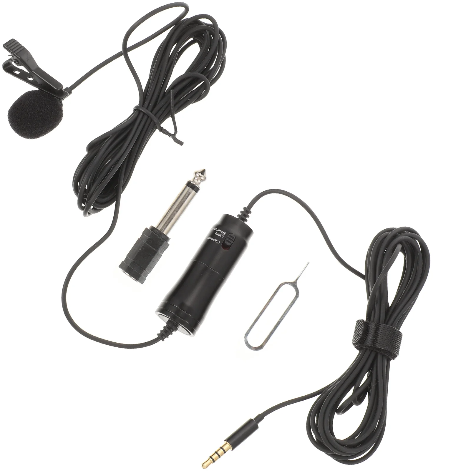 

1 set Lavalier Microphone 6M Cable Clip on Mics for Smartphone Tablet PC Camera Video Vlogging Interview Lecture Live Streaming