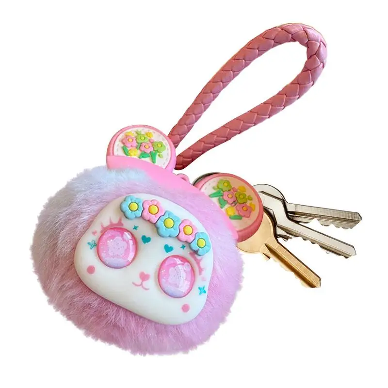 For  Keychain Decoration Stuffed Pendant Keyring Cozy Bag Charm In Plush Bear Shape Lightweight Backpack Accessory For Bags