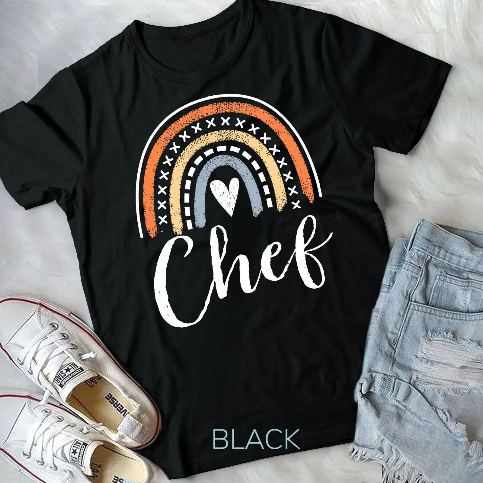 Chef Gifts For Women Funny Rainbow Cook Cooking Unisex T-shirt