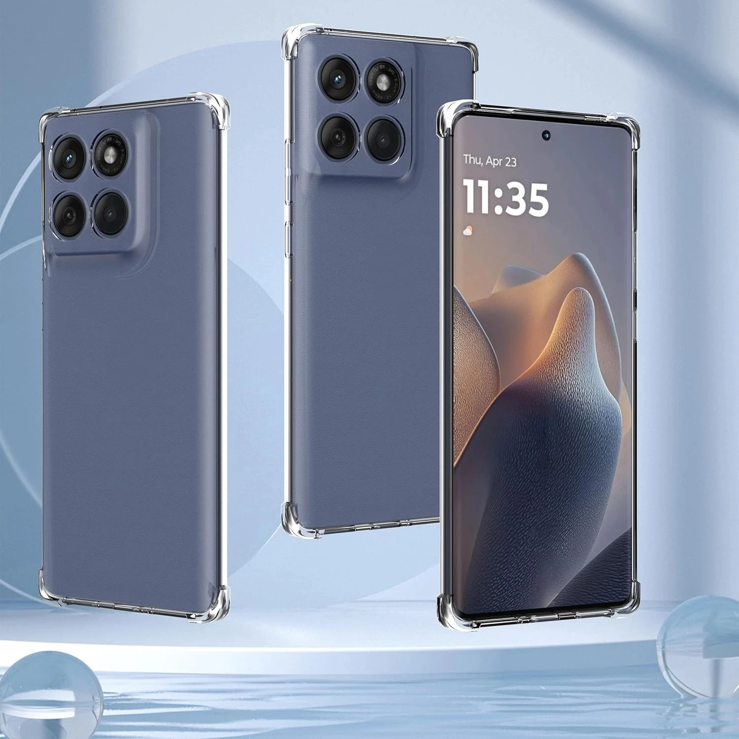 Funda de teléfono transparente de TPU a prueba de golpes para Motorola Moto Edge60 Pro/Edge 60/Edge60 Fusion/Edge 5G 2024/Edge 5G 2025