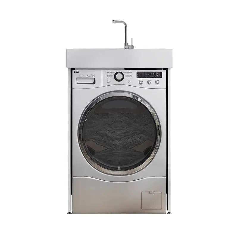 LH small apartment balcony laundry cabinet combined wash basin integrated basin cabinet