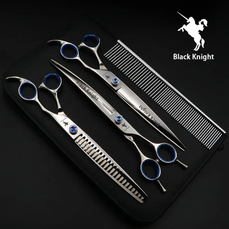 8 Inch Professional Pet Grooming Scissors Dog Cat Shears Set,Straight & Thinning & Curved scissors&comb add case
