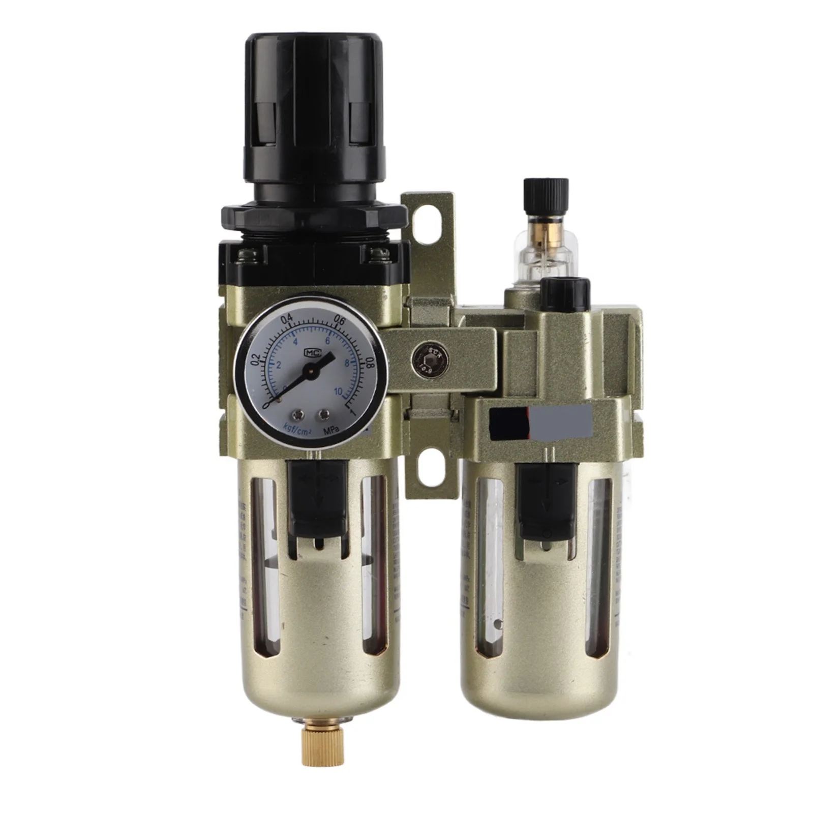 1pc AC3010‑03 Aluminum Alloy Compressed Air Pressure Regulator Moisture Trap Water Filter 3/8
