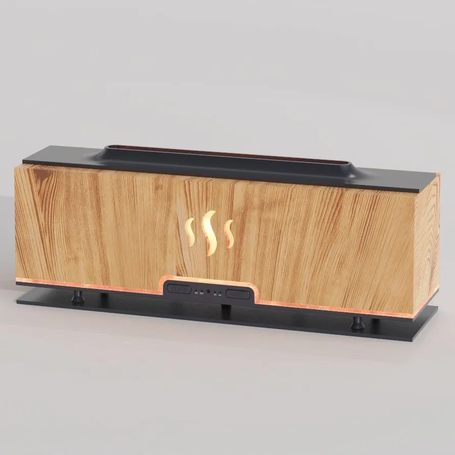 3D Atomizing Fireplace Flame Aroma Humidifier 200ml Air Humidifier Aroma Diffuser for Home with Remote Control
