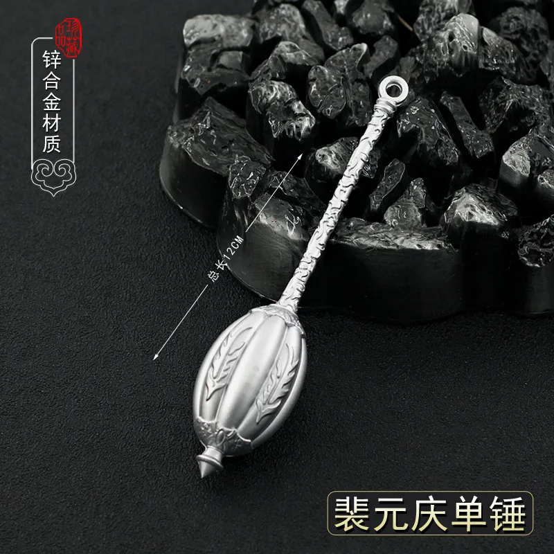 12cm Metal Sledgehammer TV Movie Game Anime Peripherals Model Ancient Cold Weapons Desktop Ornament Decoration Collection Crafts