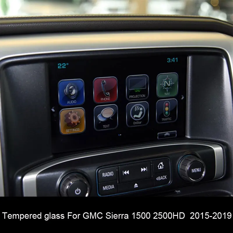 car Navigation Tempered glass film For GMC Sierra 1500 2500HD 3500HD Denali 2015-2019 8 inch media center screen