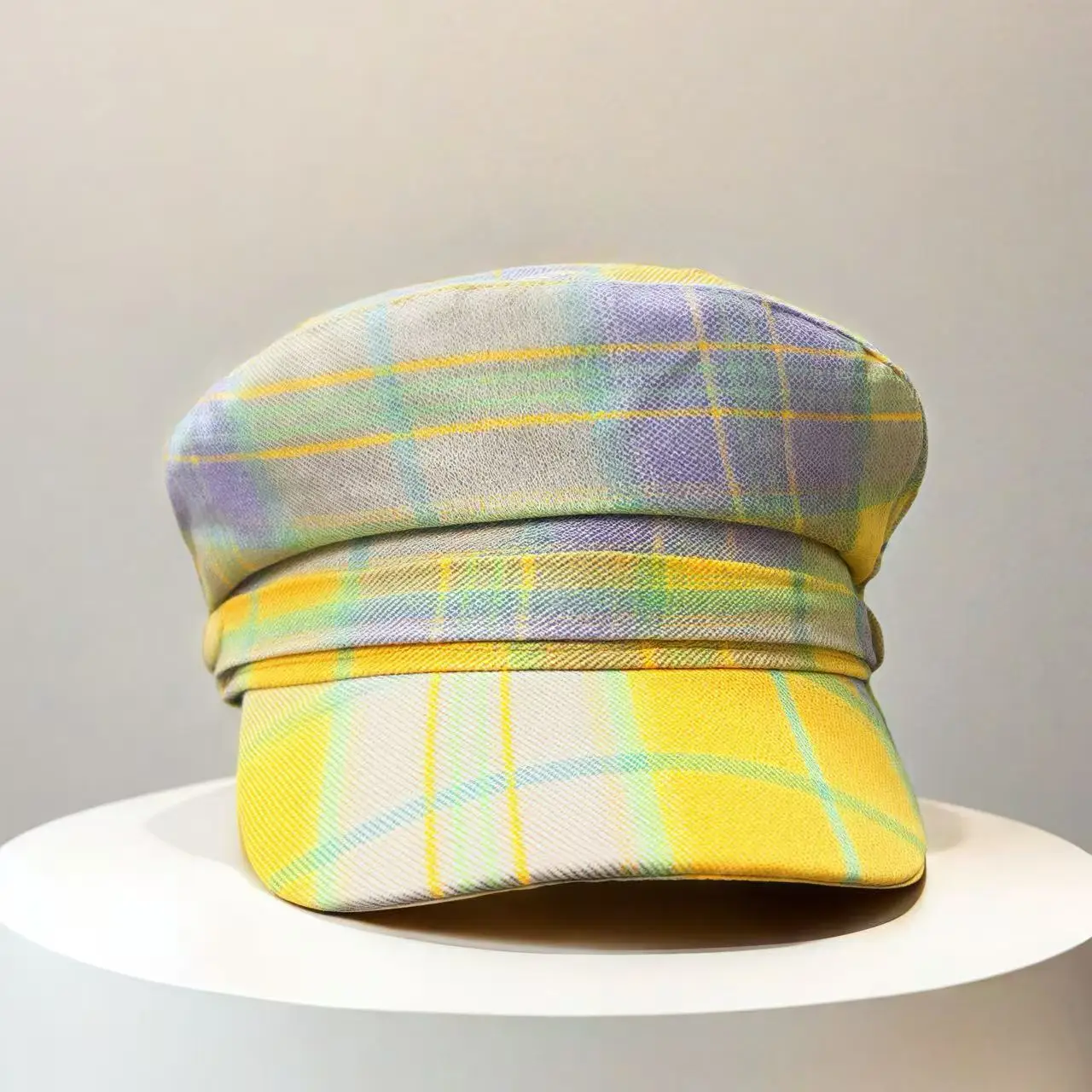 HongLuan – béret et casquette de journal à motif à carreaux doux pour femme, accessoires féminins de Cosplay