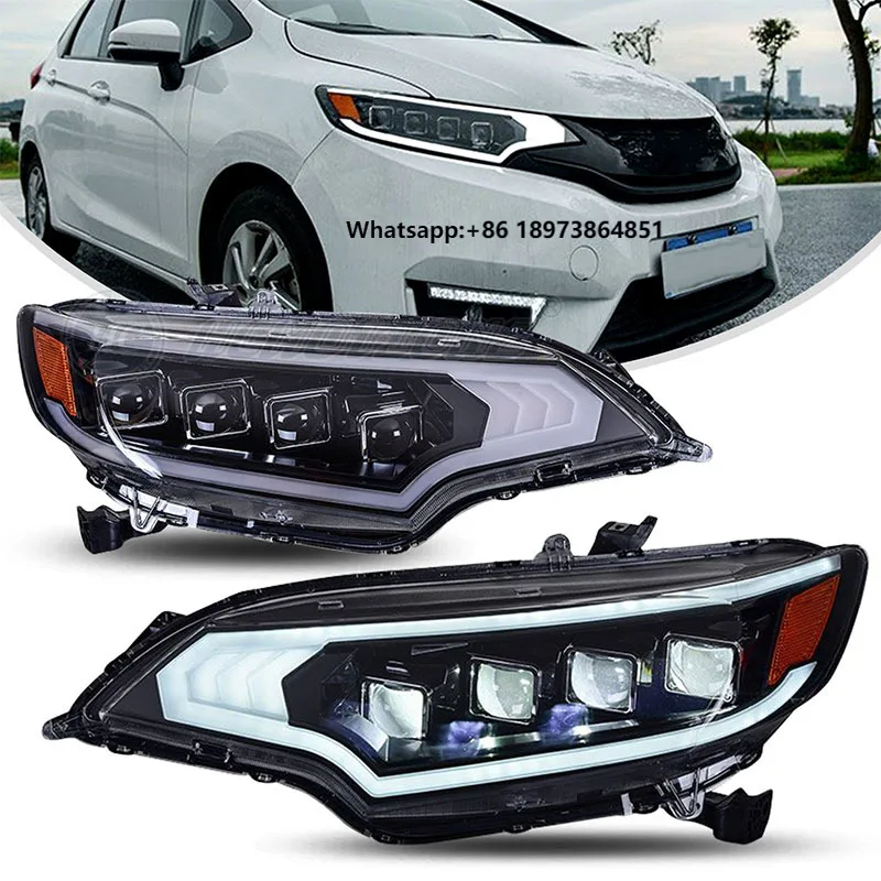 

HCMOTIONZ Factory LED 2013-2020 Head Lights High Quality Assembly DRL Normal Front Light for Honda FIT/JAZZ