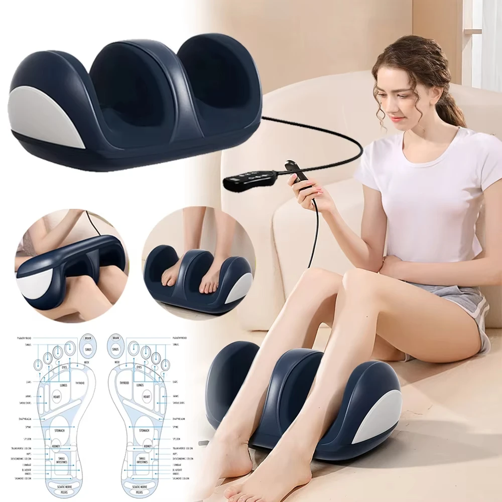 

Home electric foot massage machine, kneading, heating, massaging, muscle relaxation, relieving finger pressure massager.
